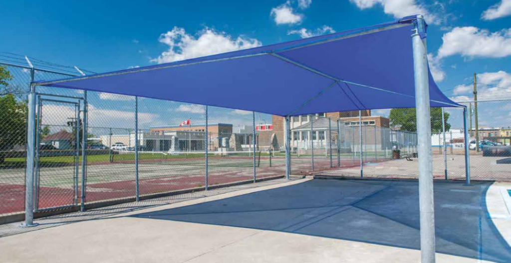 Framed fabric structure
