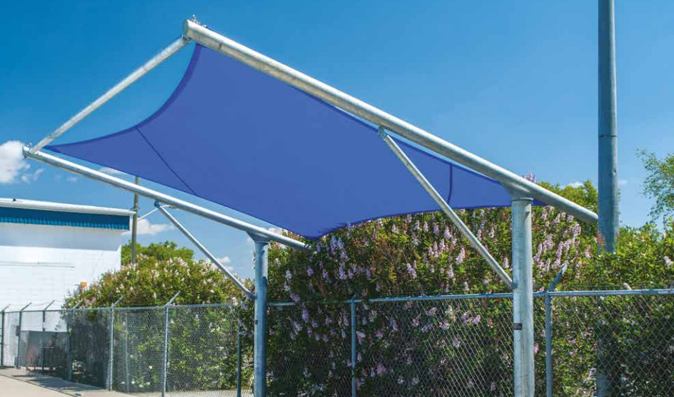 Cantilever fabric structure