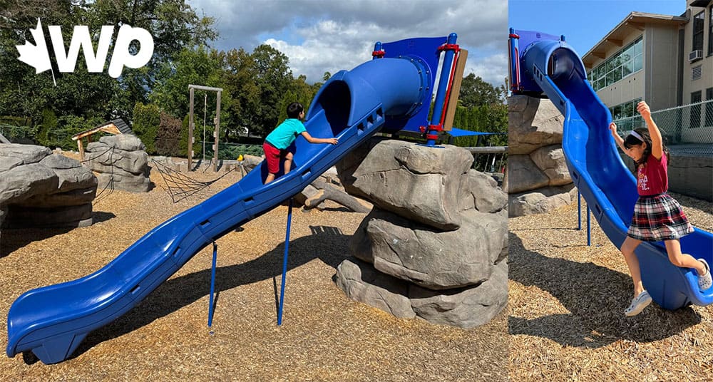 Impact-absorbing surfaces in playgrounds installed by Westplay for enhanced safety.